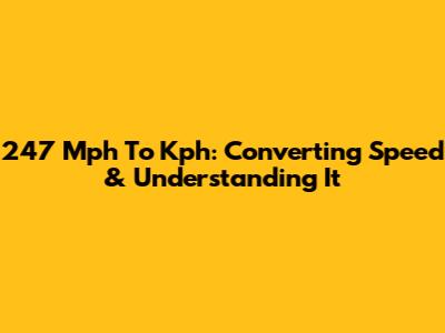 247 Mph To Kph: Converting Speed & Understanding It
