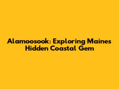 Alamoosook: Exploring Maine's Hidden Coastal Gem