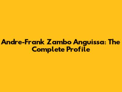 Andre-Frank Zambo Anguissa: The Complete Profile