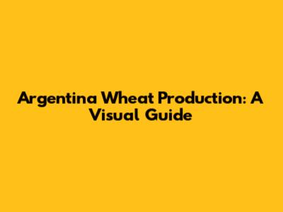 Argentina Wheat Production: A Visual Guide