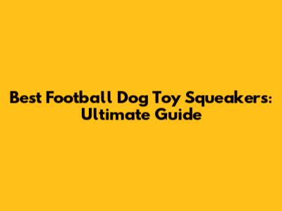 Best Football Dog Toy Squeakers: Ultimate Guide