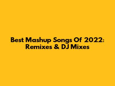 Best Mashup Songs Of 2022: Remixes & DJ Mixes