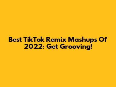 Best TikTok Remix Mashups Of 2022: Get Grooving!
