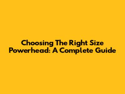 Choosing The Right Size Powerhead: A Complete Guide