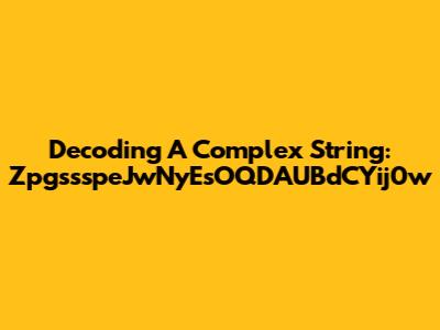 Decoding A Complex String: ZpgssspeJwNyEsOQDAUBdCYij0w