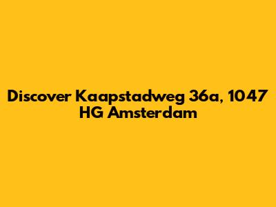 Discover Kaapstadweg 36a, 1047 HG Amsterdam