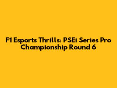 F1 Esports Thrills: PSEi Series Pro Championship Round 6