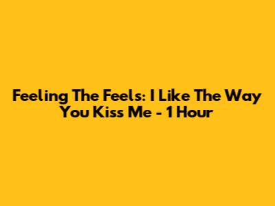 Feeling The Feels: 'I Like The Way You Kiss Me' - 1 Hour
