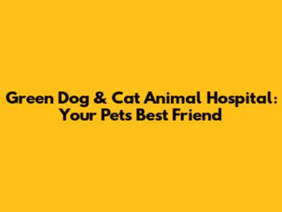 Green Dog & Cat Animal Hospital: Your Pet's Best Friend