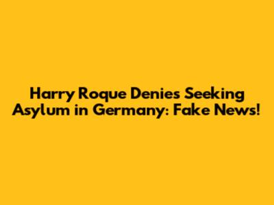 Harry Roque Denies Seeking Asylum in Germany: Fake News!