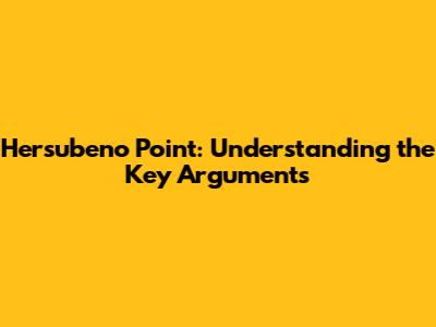 Hersubeno Point: Understanding the Key Arguments