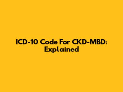 ICD-10 Code For CKD-MBD: Explained