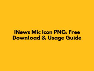 INews Mic Icon PNG: Free Download & Usage Guide