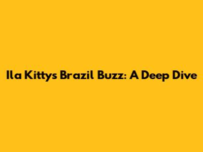Ila Kitty's Brazil Buzz: A Deep Dive