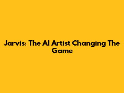 Jarvis: The AI Artist Changing The Game