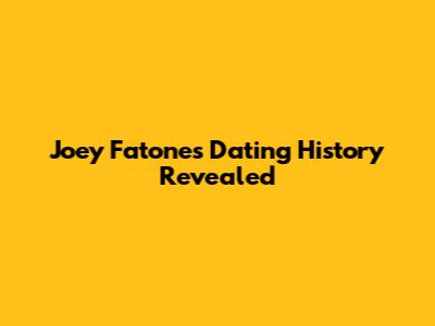 Joey Fatone's Dating History Revealed