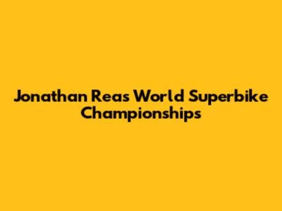 Jonathan Rea's World Superbike Championships