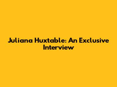 Juliana Huxtable: An Exclusive Interview