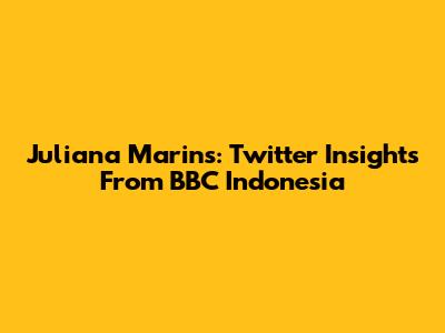 Juliana Marins: Twitter Insights From BBC Indonesia