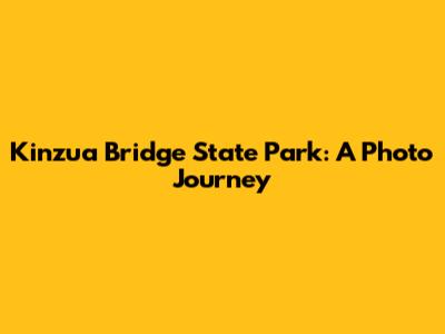 Kinzua Bridge State Park: A Photo Journey