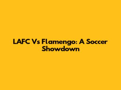 LAFC Vs Flamengo: A Soccer Showdown