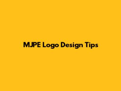 MJPE Logo Design Tips