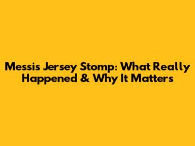 Messi's Jersey Stomp: What Really Happened & Why It Matters