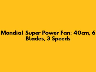 Mondial Super Power Fan: 40cm, 6 Blades, 3 Speeds