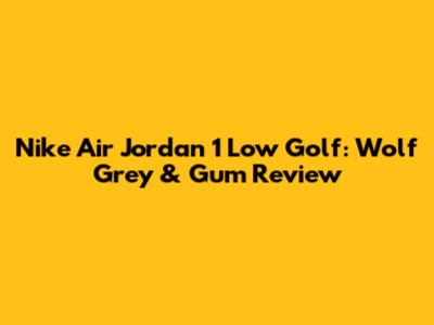 Nike Air Jordan 1 Low Golf: Wolf Grey & Gum Review