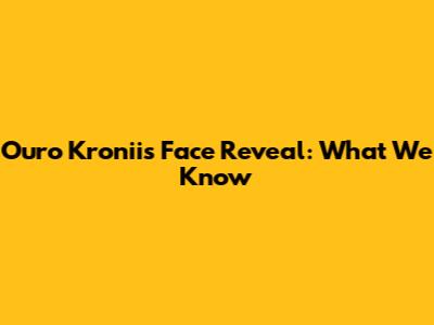 Ouro Kronii's Face Reveal: What We Know