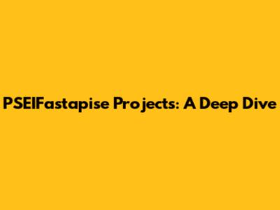 PSEIFastapise Projects: A Deep Dive