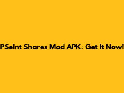 PSeInt Shares Mod APK: Get It Now!