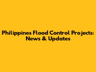 Philippines Flood Control Projects: News & Updates