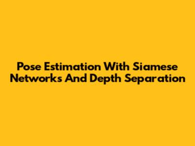 Pose Estimation With Siamese Networks And Depth Separation