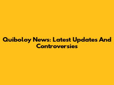 Quiboloy News: Latest Updates And Controversies