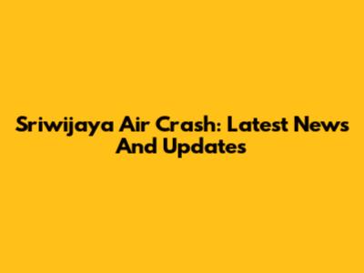 Sriwijaya Air Crash: Latest News And Updates