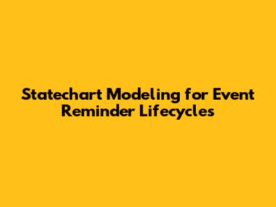 Statechart Modeling for Event Reminder Lifecycles