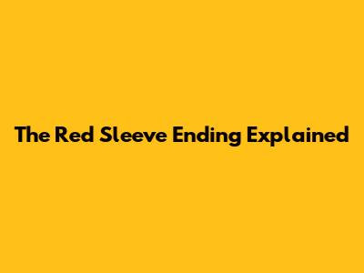 The Red Sleeve Ending Explained