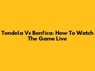 Tondela Vs Benfica: How To Watch The Game Live