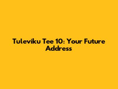 Tuleviku Tee 10: Your Future Address