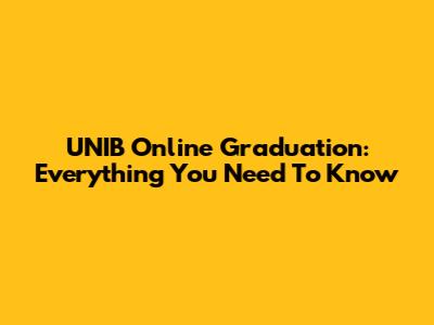 UNIB Online Graduation: Everything You Need To Know