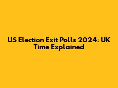 US Election Exit Polls 2024: UK Time Explained