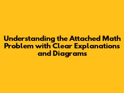 Understanding the Attached Math Problem with Clear Explanations and Diagrams