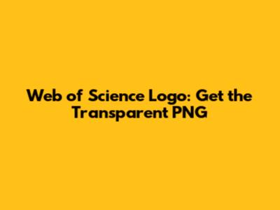 Web of Science Logo: Get the Transparent PNG