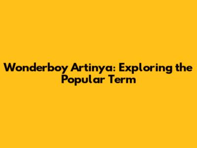 Wonderboy Artinya: Exploring the Popular Term