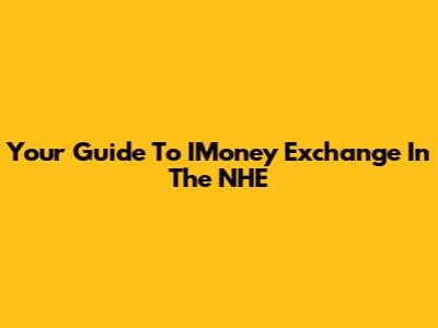 Your Guide To IMoney Exchange In The NHE