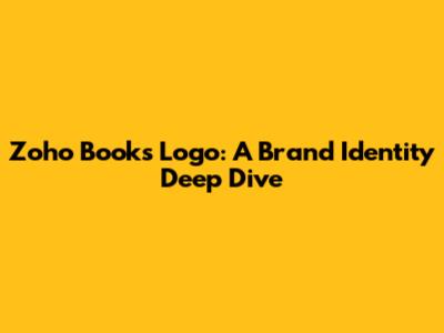 Zoho Books Logo: A Brand Identity Deep Dive